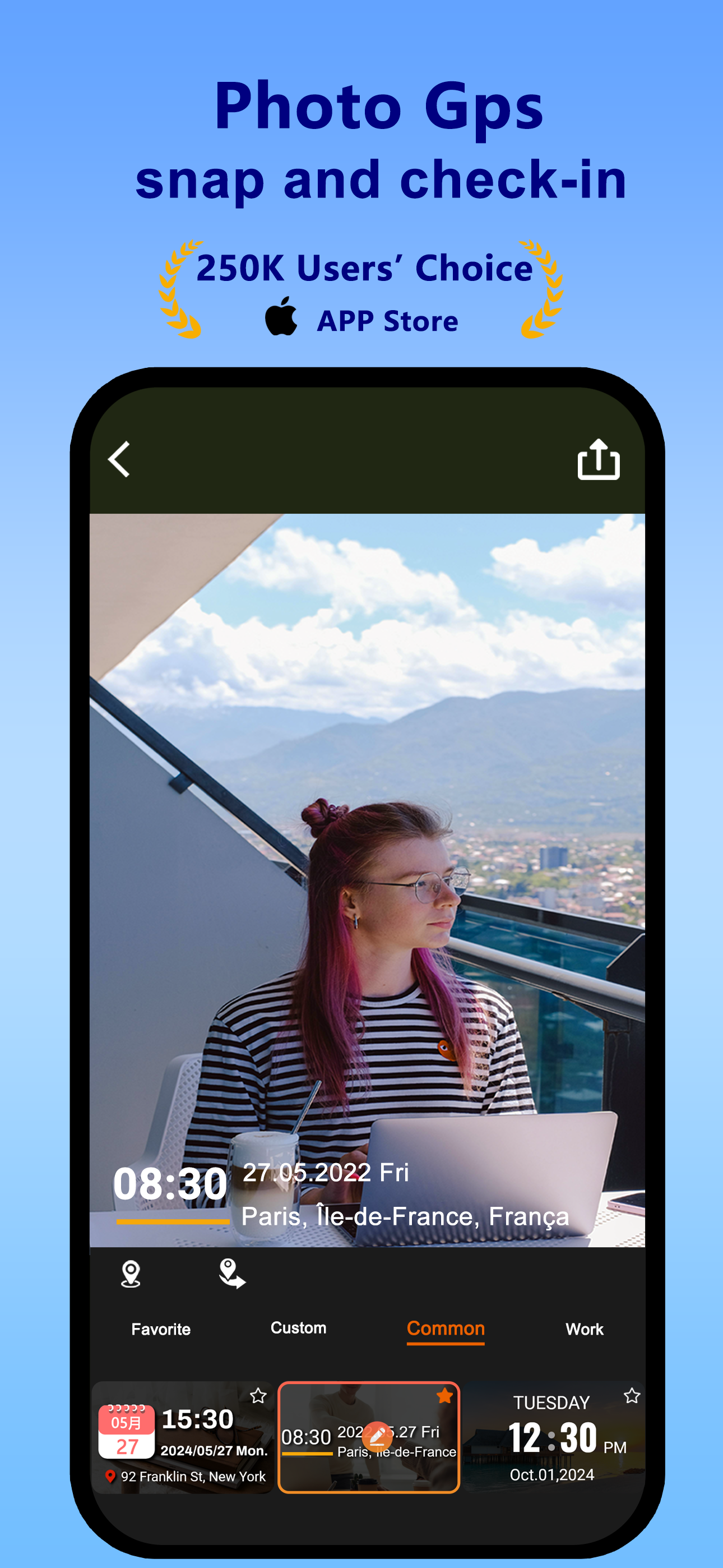 Screenshot 4 showing snap and check-in workflow